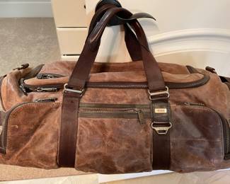 TUMI leather duffle