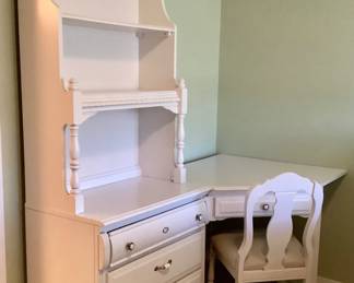 (3) Piece Wood Corner Desk and Chair