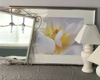 "Tulipa White" Lithograph Print by Barbara Bordnick, Lamps and More
