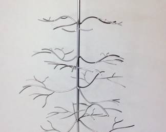  Silver Metal Ornament (5) Tier Display Tree