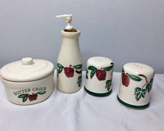 Crock Shop Santa Ana Apples and Ivy Stoneware Butter Crock and More