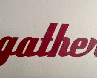 Metal "Gather" and "Eat" Wall Signs