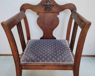 Antique Victorian North Wind Armchair