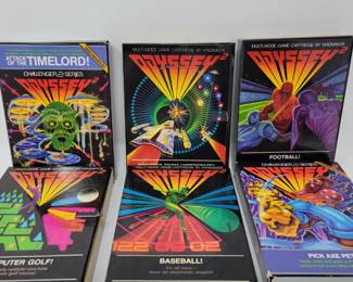 (6) Odyssey 2 Games - Pick Axe Pete, Golf, Football, Invaders and More