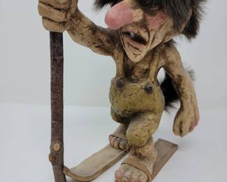 Vintage NyForm Norway Troll Man Walking Cross Skis *Rare*