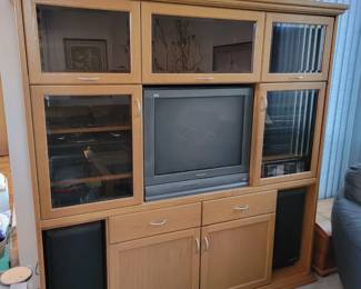 Entertainment Center Including Panasonic TV