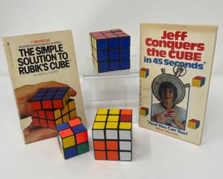 The Original Rubik Cubes With Vintage Rubik Books
