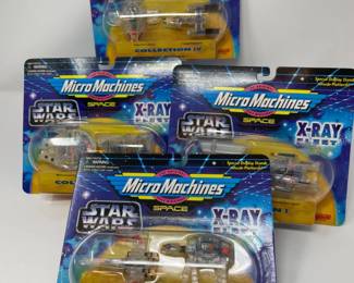 	(4) 1990s Star Wars X-Ray Fleet - Micro Machines Space - NIB