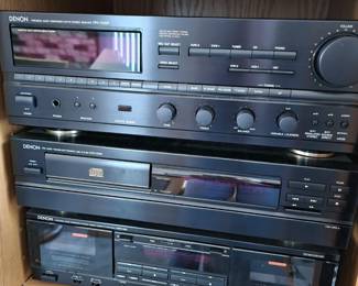 Denon Receiver, Disc, Cassette, DVD Player & Polk Speakers