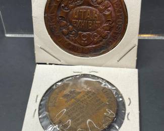 1909 Lincoln Cent. & Alaska-Yukon-Pacific Expo Utah Exhibit Medals