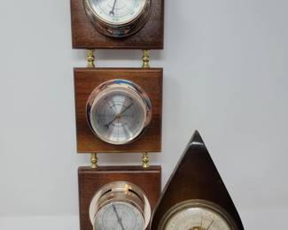Vintage Springfield Weather Station & W. Germany Barometer