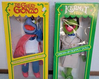 1982 The Great Gonzo & 1981 Kermit the Frog Dress-Up Muppets