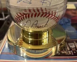 Autograph Baseball By Lou Brock And Whitey Herzog