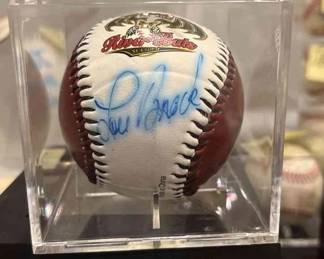 Lou Brock Autographed Baseball From The River Bats Baseball Club In St. Louis