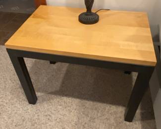 Room and Board wood topped end table