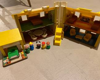 Vintage Fisher Price Play Family House - Complete Set
