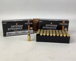 Fiocchi Defense Dynamics 9mm Luger Jacketed Hollow Point Pistol Ammo
