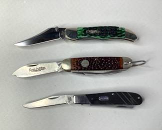 Buck, Remington, and Case Pocket Knives
