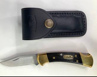 Buck 110 50th Anniversary Wood Folding Hunter Pocket Knife