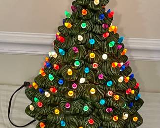 Large Vintage Ceramic Christmas Tree