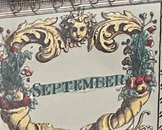 Large Matted Floral Print - September 