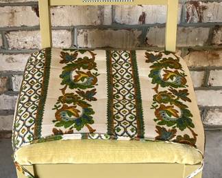 Vintage Hand Painted Chair W/Cushion