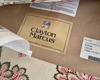 Comfy Chair and Ottoman by Clayton Marcus