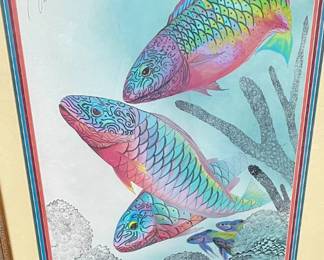 Large Framed (Original?) Art by Bruce, from Forest of Feelings Studio, 5/1/1985