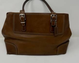 Brown leather tote,  was $65, NOW $45