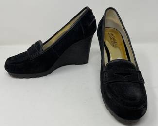 Michael Kors black suede wedge shoes, Size 9,  was $32, NOW $22