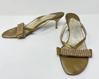 J. Bournazos gold  sandals, Size 9,  was $24, NOW $18
