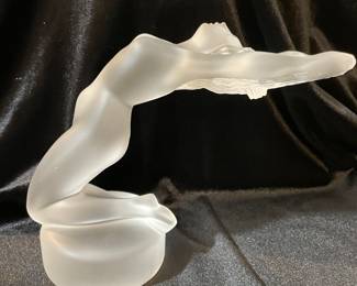 Lalique frosted "Chrysis" female nude figurine,  signed, 3"W x 6"H,  was $195, NOW $145