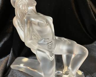 Additional view of Vtg Lalique Crystal Nude Woman & Man ~