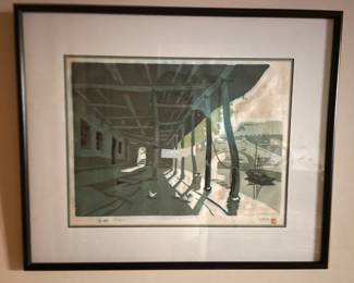 Corridor - lithograph,  Limited Edition 5/200, by artist Da Qing, 26"W x 21.5"H, was $225, NOW $175