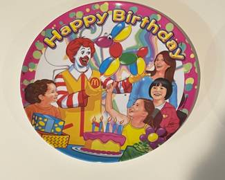 McDonald's Melamine Plastic Plate 2006 - Happy Birthday, was $8, NOW $5