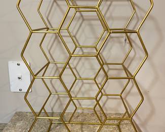 Crate & Barrel Gold wine Rack, 26"W x 6"D x 17"H, was $30, NOW $22