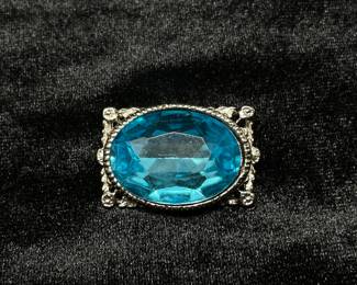 Blue rhinestone pin,  was $10, NOW $7