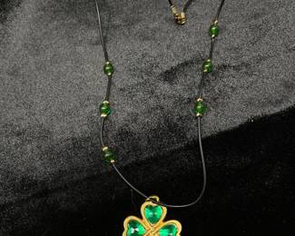Shamrock necklace,  was $9, NOW $7