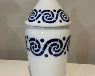 Sargadelos lidded jar,  5"W x 12"H,  was $58, NOW $38