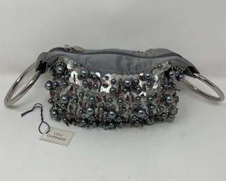 Lulu Guinness Silver Pearl & Sequin handbag, was $58, NOW $40