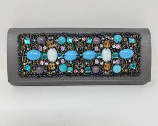 Marina Rinaldi grey embellished clutch, (Retail $799)was $155, NOW $99