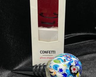 Blush Confetti Glass wine stopper, WAS $10, now $6