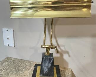 Brass & Marble lamp, 6"D x 15"H, was $60, NOW $30