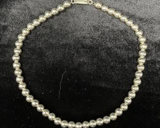 Sterling Silver beaded necklace, $40