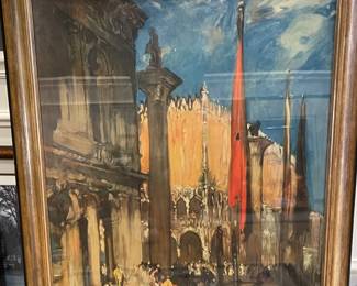Large Cathedral print, original by Frank William Brangwyn, 33"W x 42"H,  was $75, NOW $50