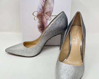 Jessica Simpson Silver Sparkle pumps, Size 9,  was $30, NOW $18