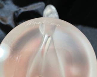 Signed Lalique frosted "Chrysis" female nude figurine ~