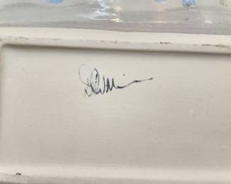 Signature on tray and bowl ~