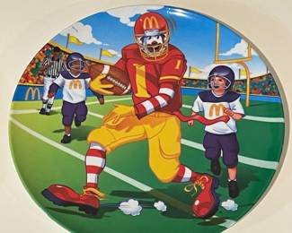McDonald's collector football plate, was $7 , NOW $5