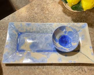 Signed platter and bowl, 13"W x 4"D,  was $28, NOW $20
